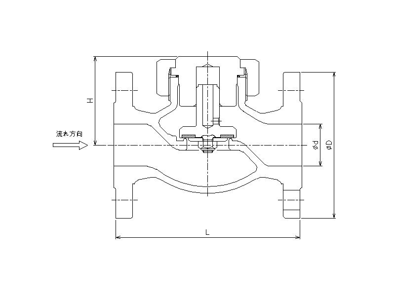 ダクタイル製フランジ形リフト逆止弁
