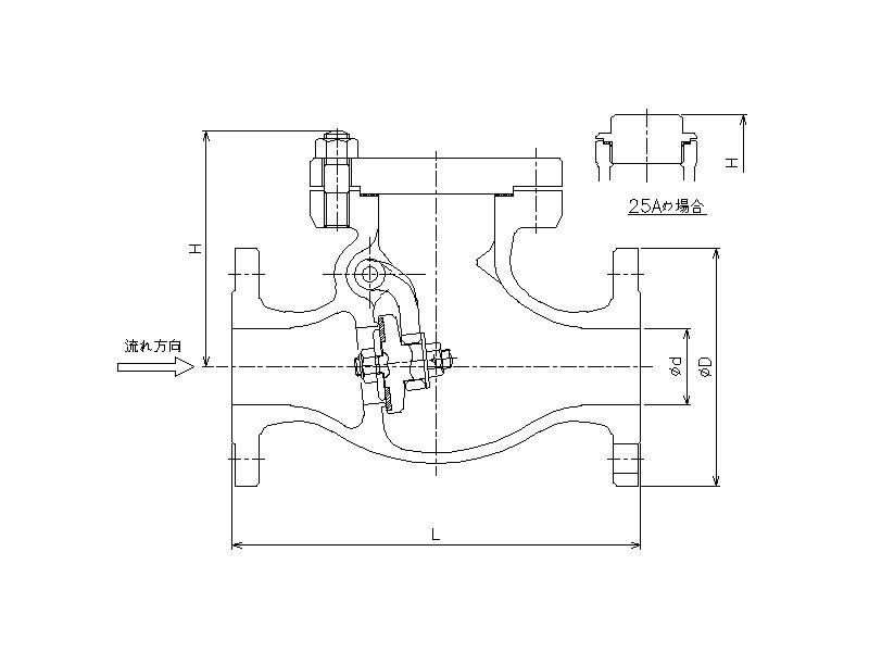 ダクタイル製フランジ形スイング逆止弁